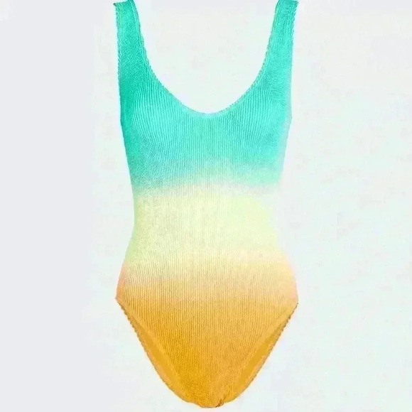 NWT Bound by Bond-Eye Mara One-Piece Swimsuit SM turquoise yellow orange - Picture 2 of 6
